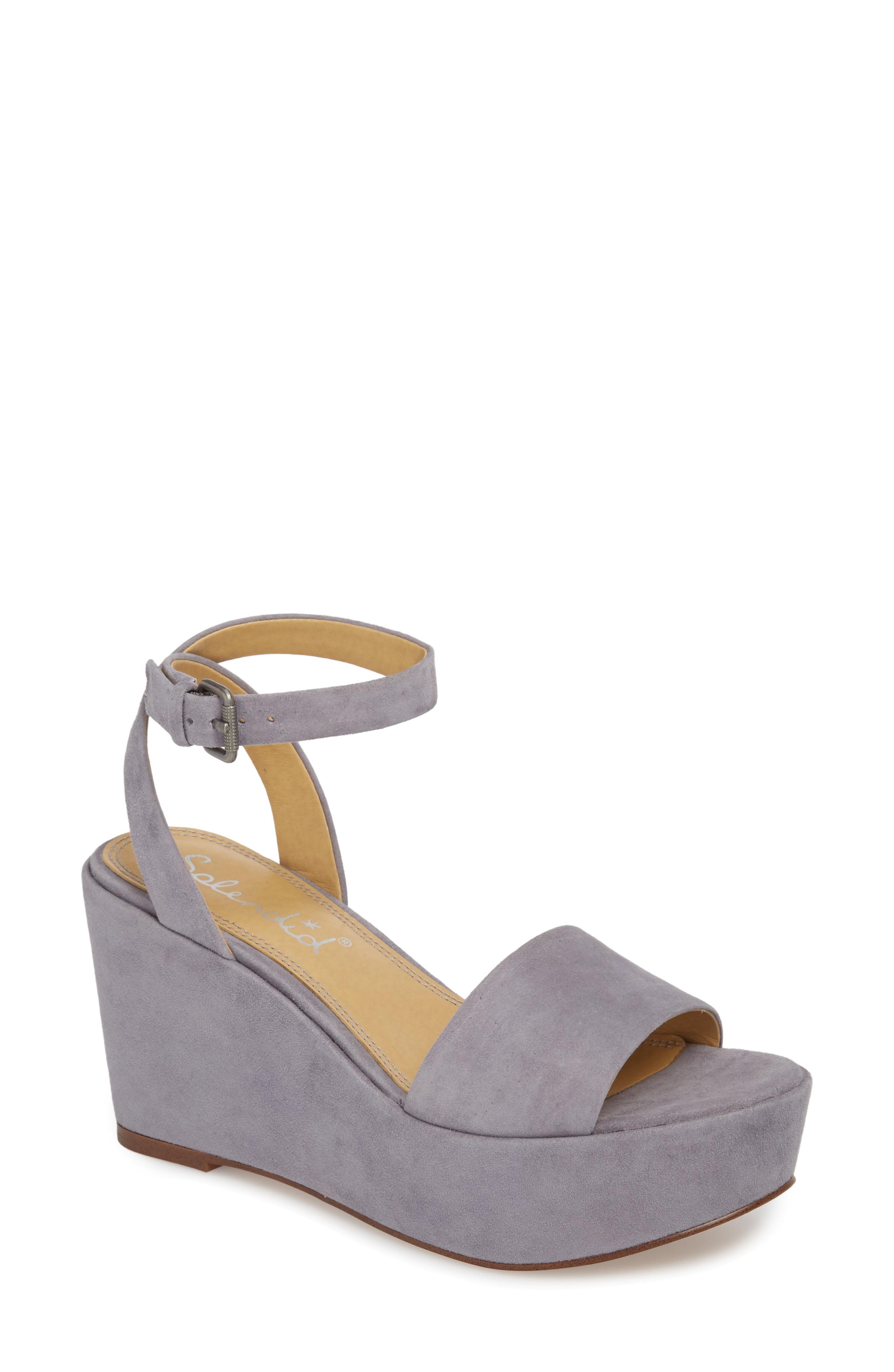 grey wedge sandals
