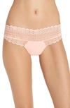 Honeydew Intimates Lace Thong In Cosmic Coral