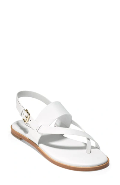 Cole Haan Anica Leather Slingback Thong Sandals In White