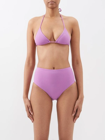 Matteau The String Recycled Fibre-blend Bikini Top In Orchid_crinkle