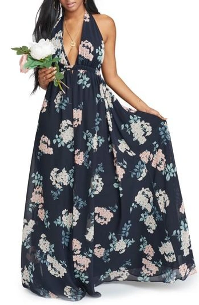 Show Me Your Mumu Luna Halter Maxi Dress In Fleur De Fun