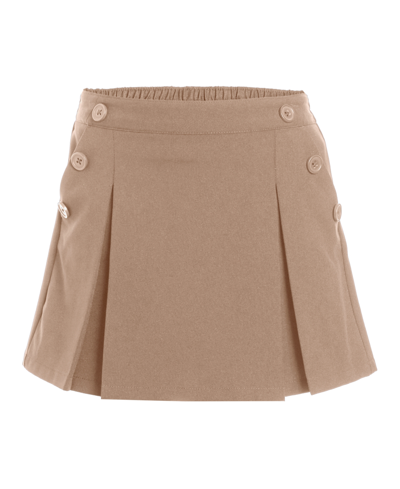 Nautica Big Girls Plus Size Elastic Waist Scooter Skorts In Khaki