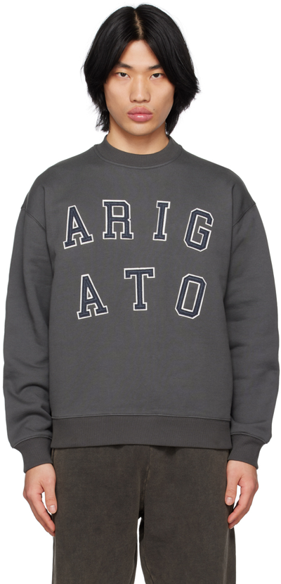 Axel Arigato Logo Crewneck Sweatshirt In Dark Grey