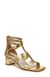 Franco Sarto Korie Dress Sandals Women's Shoes In Gold Faux Leather