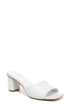 Franco Sarto Linley Slide Sandals Women's Shoes In White Leather
