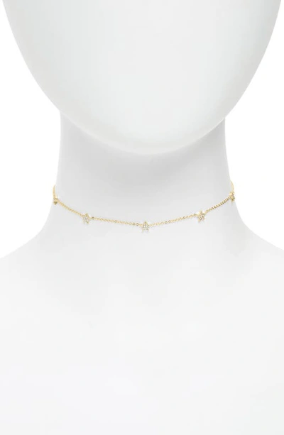 Argento Vivo Pave Star Choker Necklace, 15 In Gold