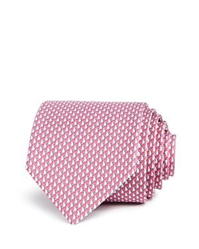 Ferragamo Sailboats Classic Tie In Pink