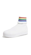 Opening Ceremony Women's Bobby Ruffled Sock Slip-on Sneakers In White