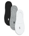 Ralph Lauren Women's 3 Pack Flat Knit Sneaker Liner Socks In White Assorted