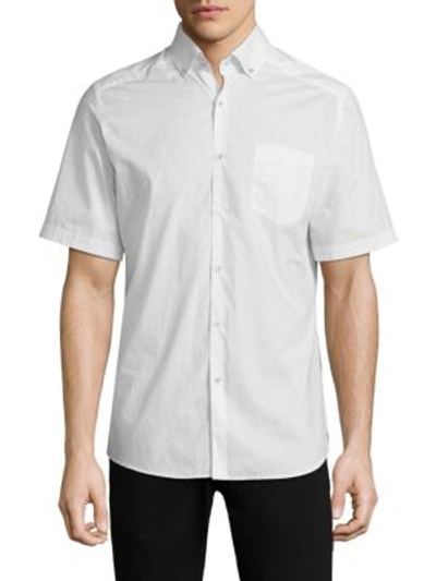 Vilebrequin Printed Cotton Button-down Shirt In Canvas