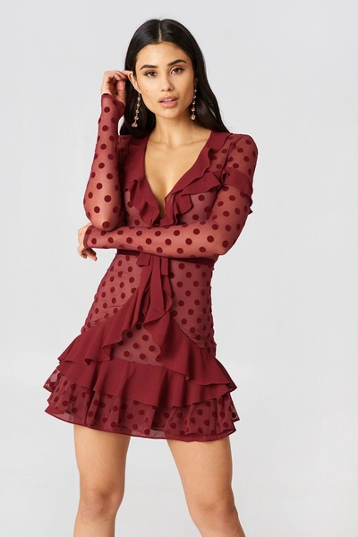 For love and lemons store red polka dot dress