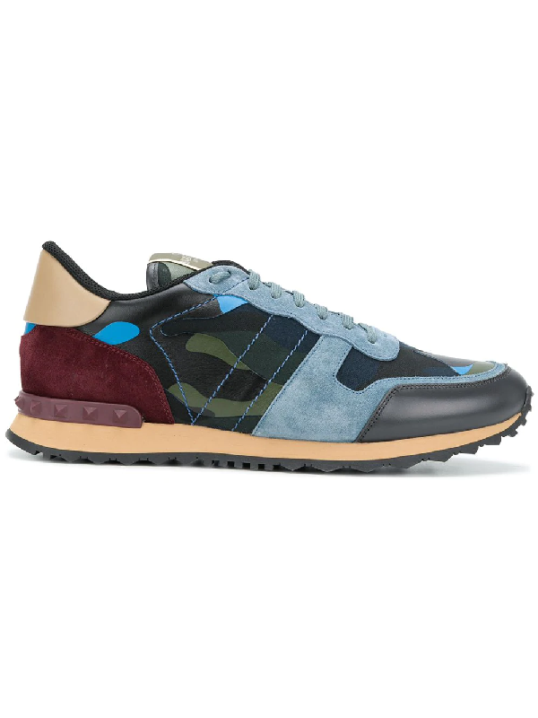 blue camo valentino trainers