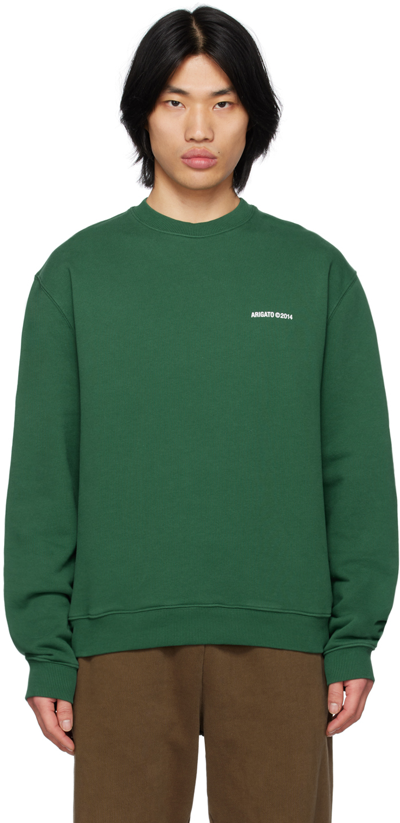 Axel Arigato Logo Crew-neck Sweatshirt In Green