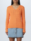 Polo Ralph Lauren Cable Knitted Sweater In Orange