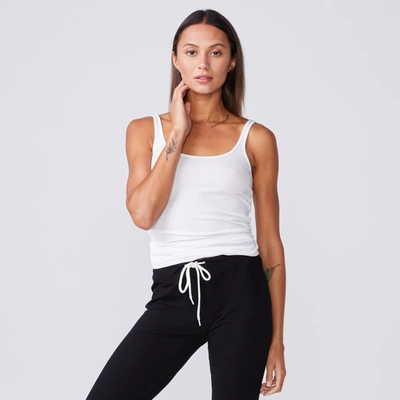 Monrow Narrow Rib Tank In White