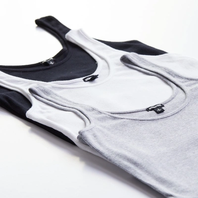 Monrow Narrow Rib Tank Set In Assorted Colors