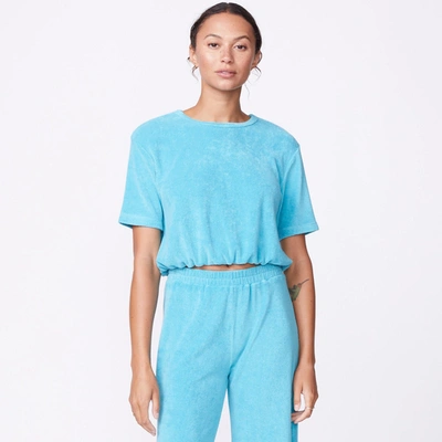 Monrow Archives Terry Cloth Tee In Sky
