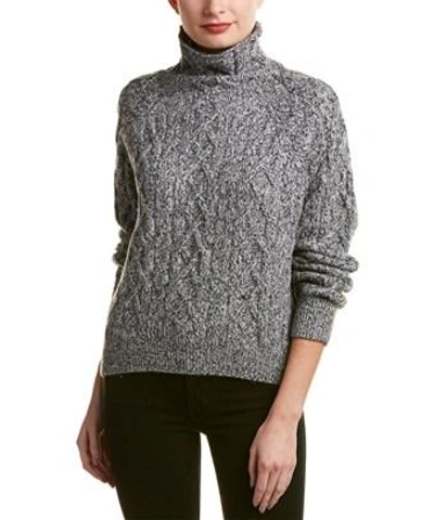 Vince Woman Cable-knit Wool-blend Sweater Gray
