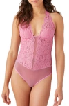 B.tempt'd By Wacoal Ciao Bella Lace Bodysuit In Sea Pink