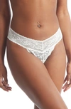 Hanky Panky I Do Shimmer Low Rise Lace Thong In White