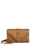 Saint Laurent Small Monogramme Matelassé Quilted Calfskin Shoulder Bag In Old Oil