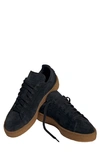 Adidas Originals Stan Smith Crepe Sneakers In Black With Gum Sole