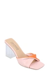 Journee Collection Aylia Clear Block Heel Sandal In Pink