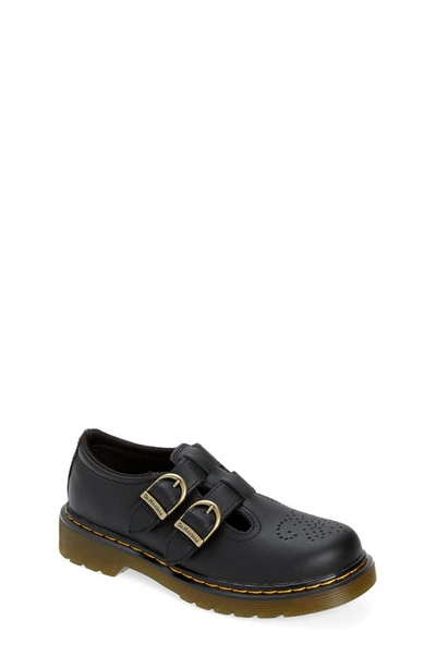 Dr. Martens' Junior 8065 Softy T Leather Mary Jane Shoes In Black Softy T