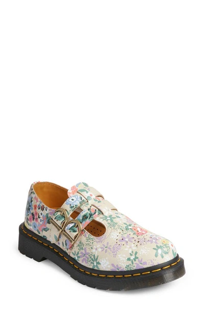Dr. Martens' Women's 8065 Floral Mash Up Leather Mary Jane Shoes In Parchment Floral
