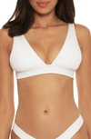 Becca Pucker Up Bikini Top In White