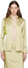 Jacquemus La Chemise Notte Open-front Shirt In Light Khaki