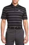 Nike Men's Dri-fit Tour Striped Golf Polo In Black