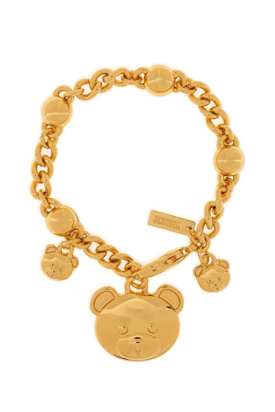 Moschino Gold-tone Teddy Bear Chain-link Bracelet