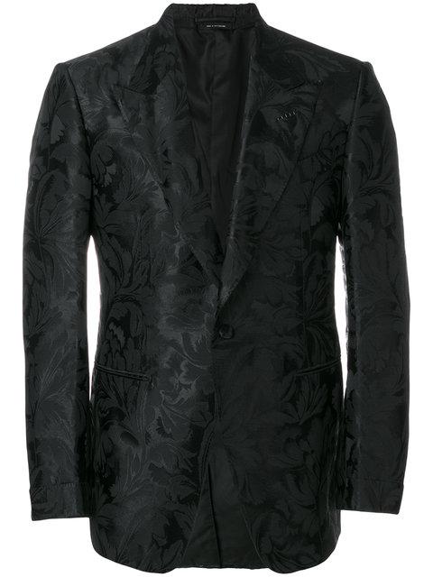 Tom Ford Jacquard Smoking Jacket In Black | ModeSens