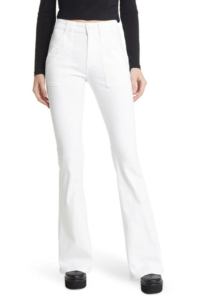 Frame Le High Flare Jeans In Blanc