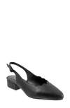 Trotters Joselyn Slingback In Black Snake Nubuck