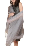 Saachi Shimmer Border Scarf In Silver