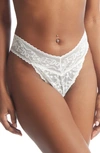 Hanky Panky I Do Shimmer Lace Thong In Light Ivory