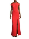 Abs By Allen Schwartz Cut-out Crepe Gown In Coral