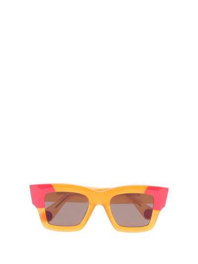 Jacquemus Les Lunettes Baci Acetate Sunglasses In Orange