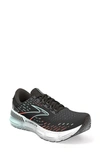 Brooks Glycern Gts 20 Running Shoe In Black/red/opal