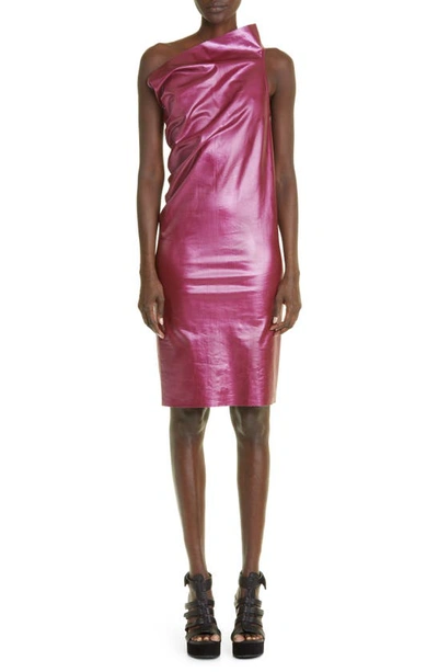 Rick Owens Athena Asymmetric Gown In Pink