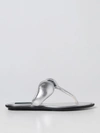 Pucci Flat Sandals Emilio  Woman Color Silver In Palladio