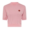 Kenzo Crest Logo Shortsleeves Jumper In Pink