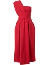 Preen By Thornton Bregazzi Ace One Shoulder Dress - Red