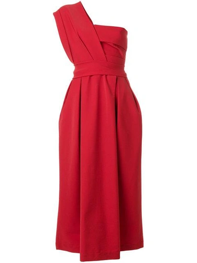 Preen By Thornton Bregazzi Ace One Shoulder Dress - Red