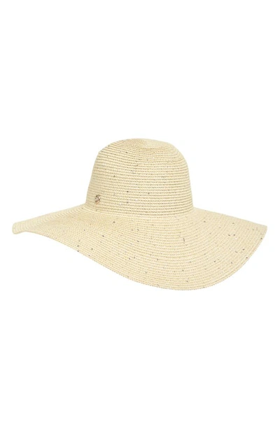 Calvin Klein Marled Sequin Straw Hat In Natural