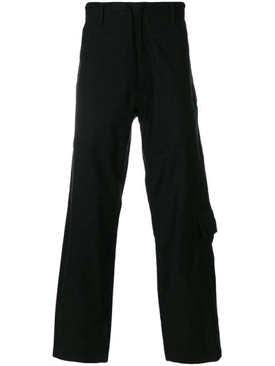 Yohji Yamamoto Cargo Pocket Trousers - Black
