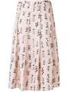 Marni Floral Midi Skirt In Pink