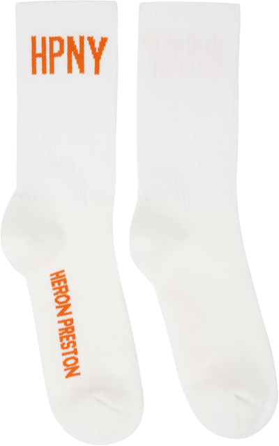Heron Preston Hpny Long Socks In White
